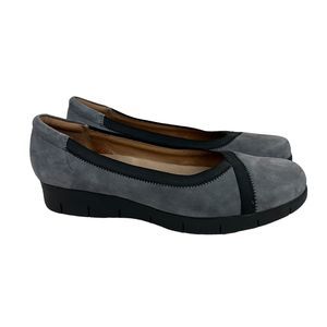 Clarks Artisan Daelyn Hill Slip On Pumps Loafers Shoes Gray Suede Sz 11 W